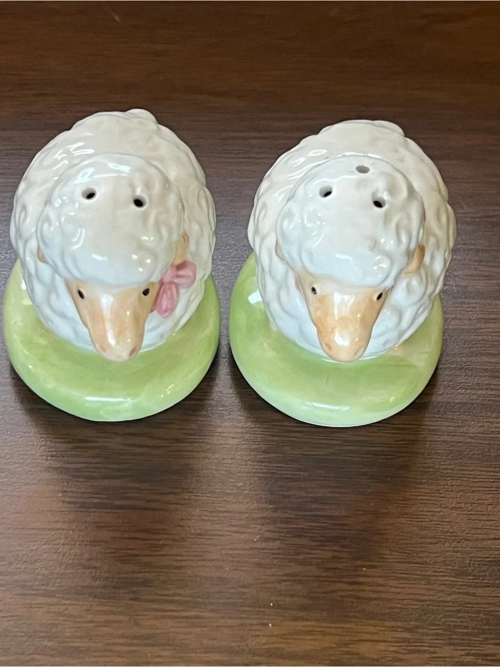 Vintage Ceramic Sheep Salt and Pepper Shakers